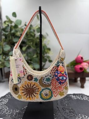 Viral Evil Eye Beaded Shoulder Bag Sun Moon Stars Handmade India